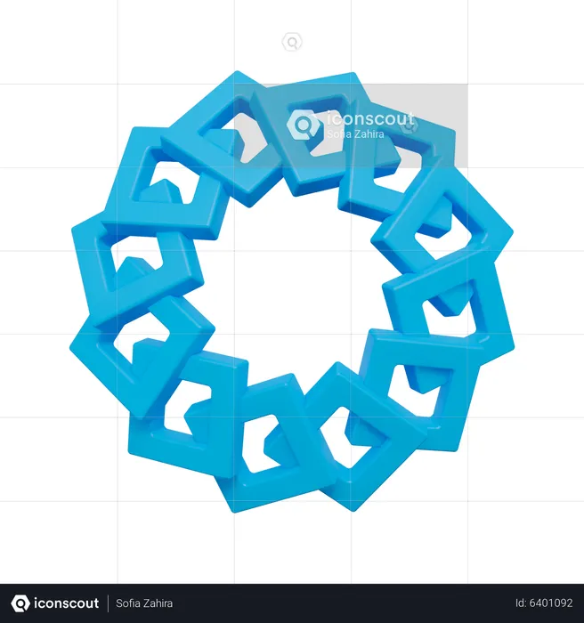 Ring Abstract Shape  3D Icon