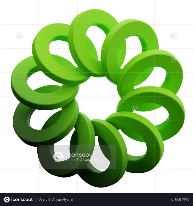 Ring Abstract Shape  3D Icon