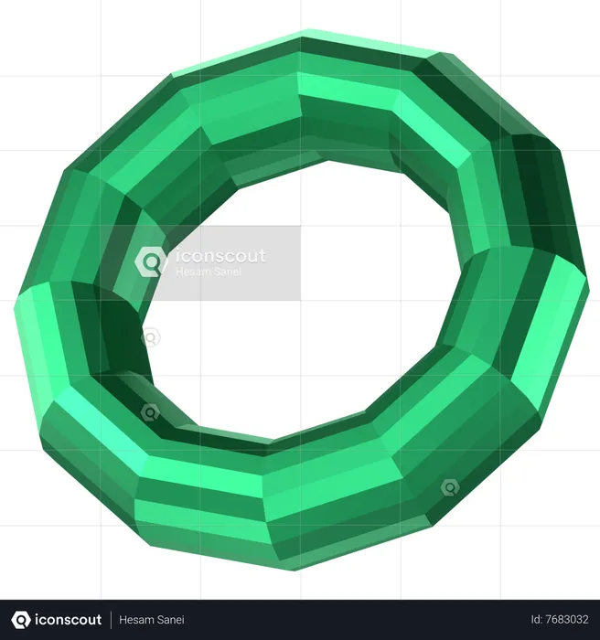 Ring Abstract Shape  3D Icon