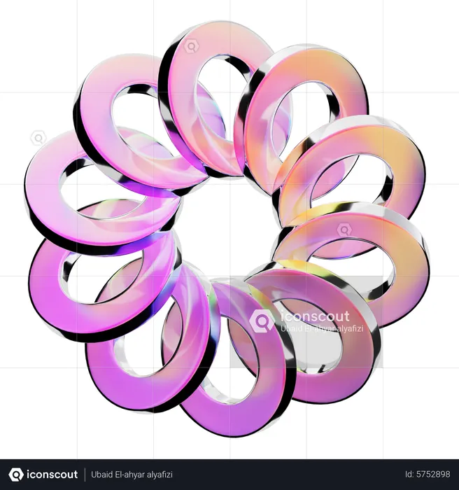 Ring abstrakte Form  3D Icon