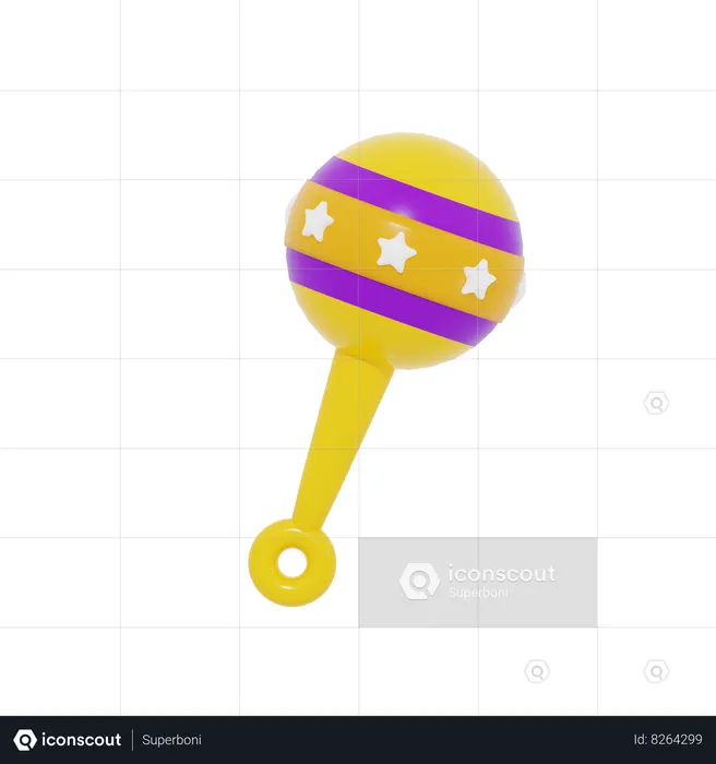 Ring ball stick  3D Icon