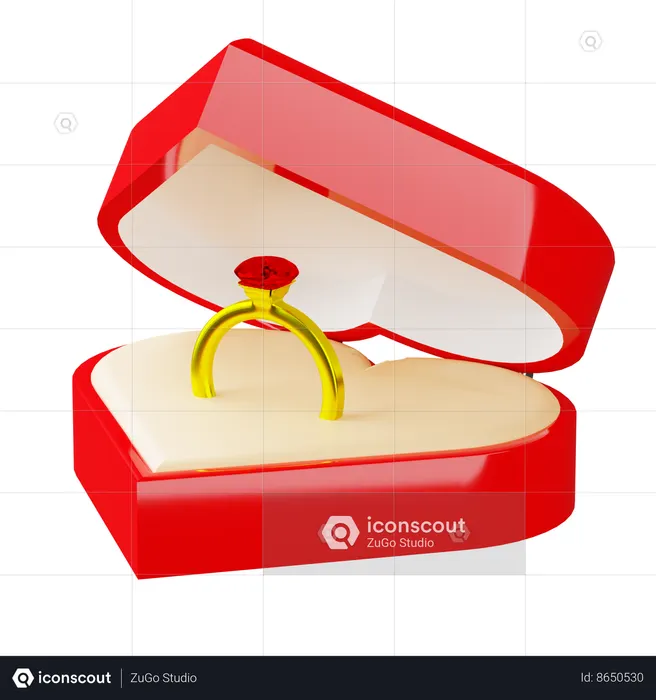 Ring Box  3D Icon