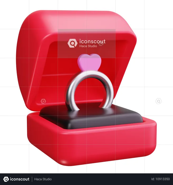 Ring Box  3D Icon