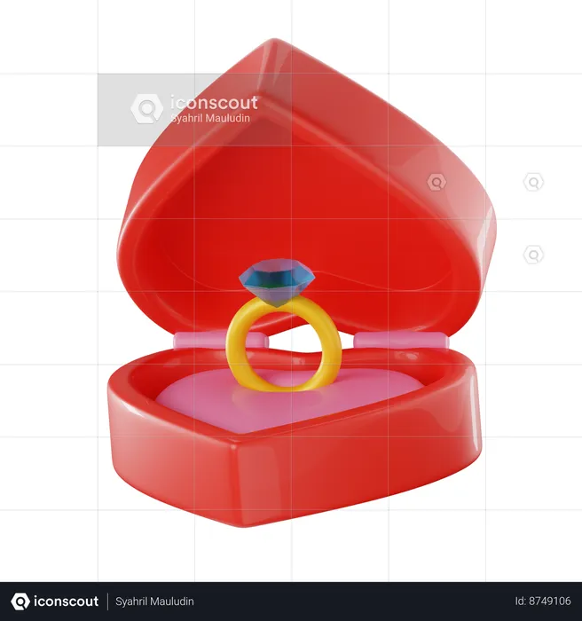 Ring Box  3D Icon