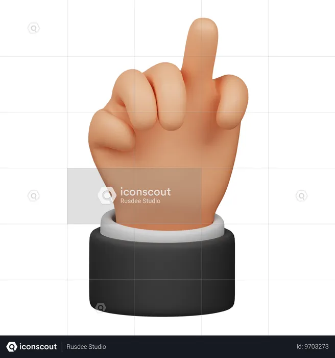 Ring Finger Hand  3D Icon