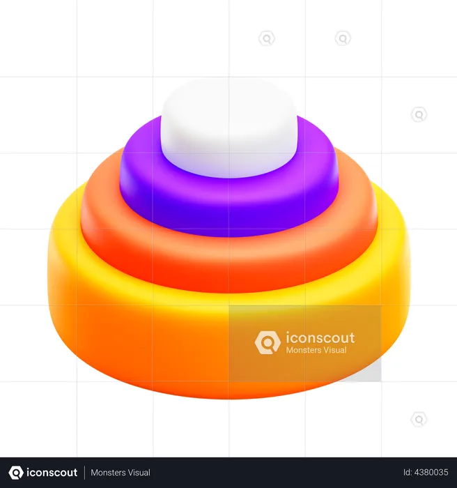 Ring Graph  3D Illustration