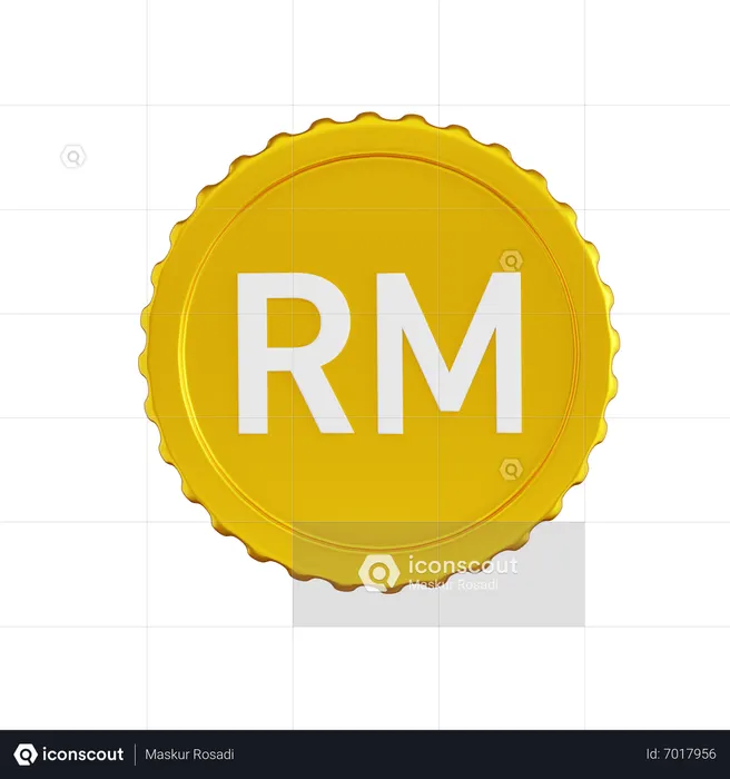 Ringgit Coin  3D Icon