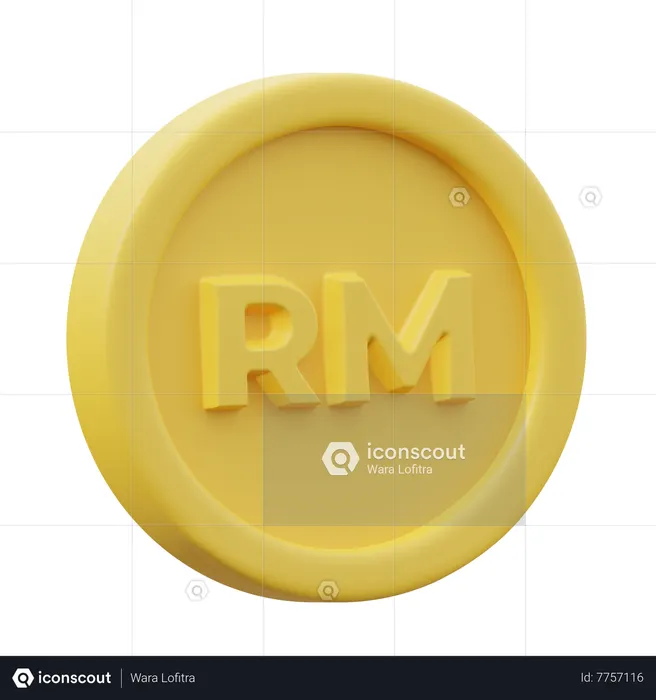 Ringgit Coin  3D Icon