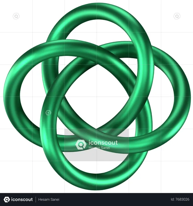 Rings Abstract Shape  3D Icon