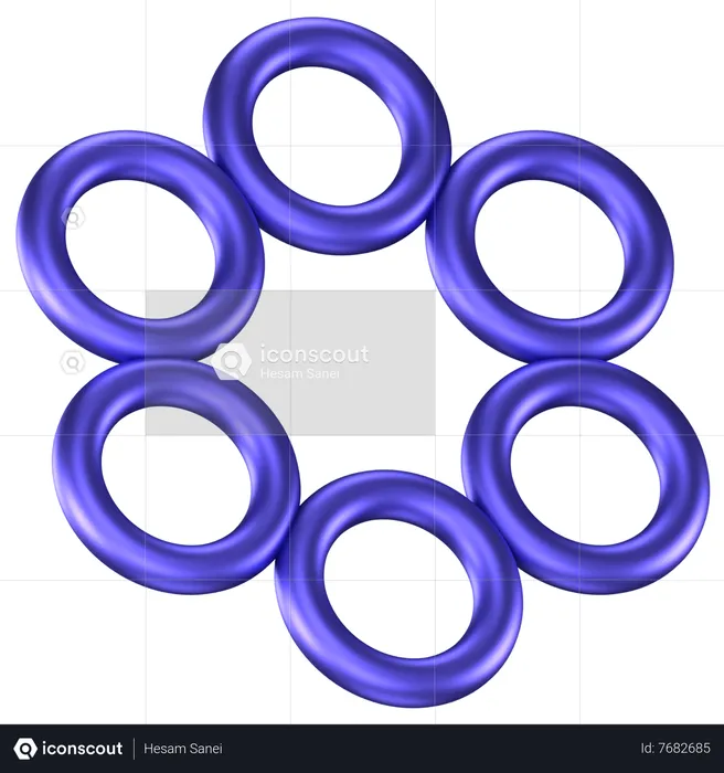 Rings Abstract Shape  3D Icon