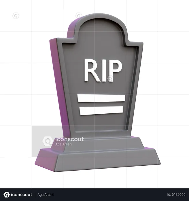 Rip Tombstone  3D Icon