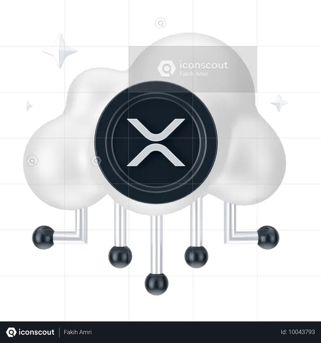 Ripple Cloud Network  3D Icon