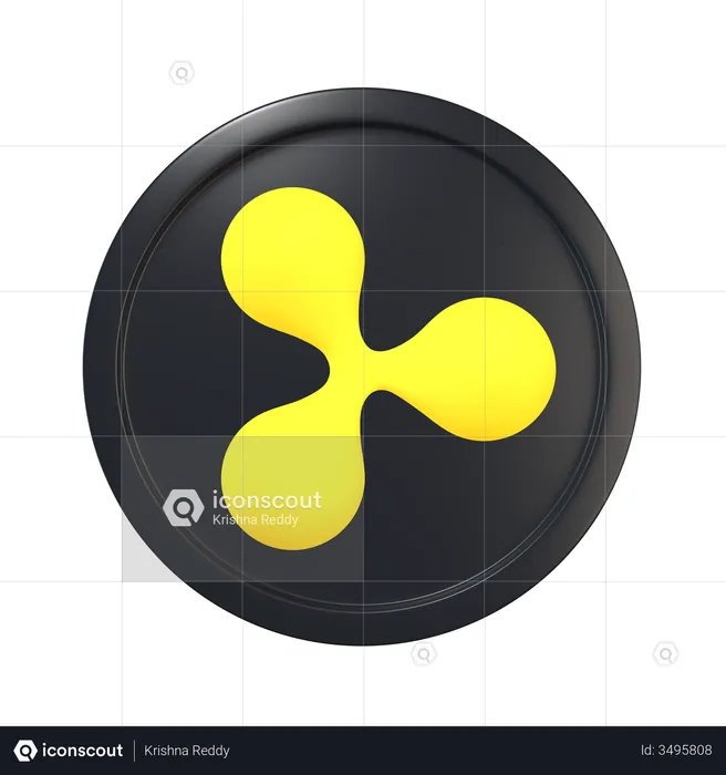 Ripple-Münze  3D Illustration