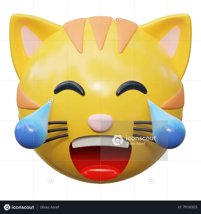 En riant Emoji 3D Icon