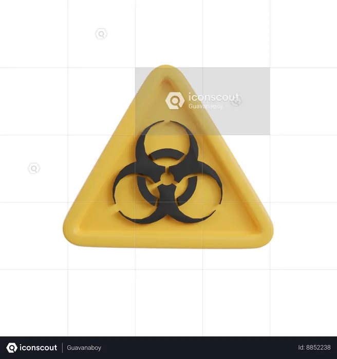 Perigo biológico  3D Icon