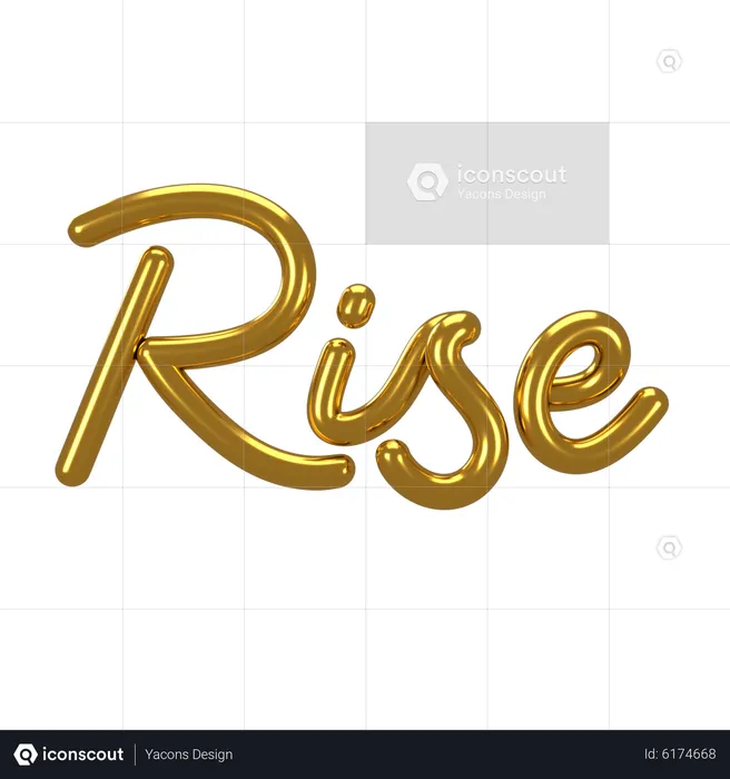 Rise Letter  3D Icon