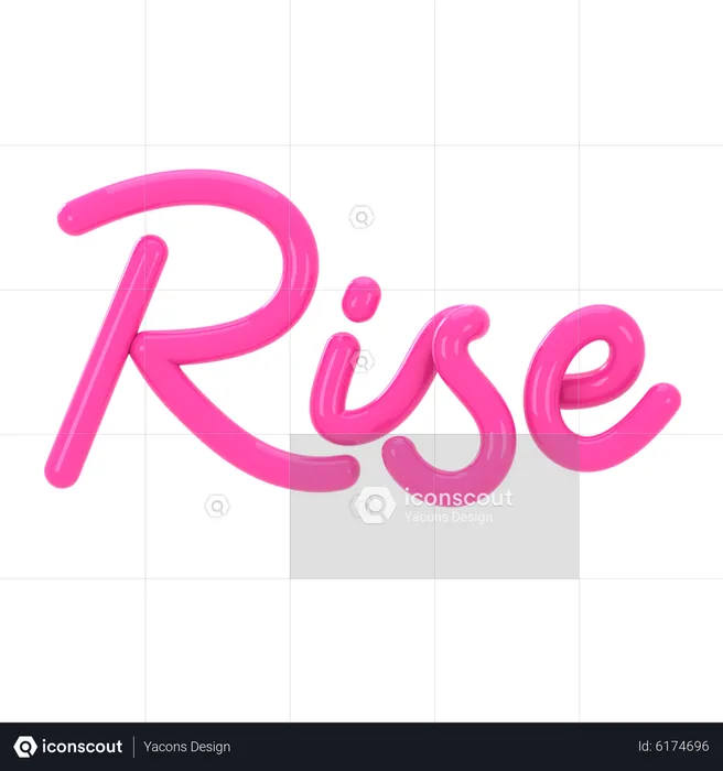 Rise Letter  3D Icon
