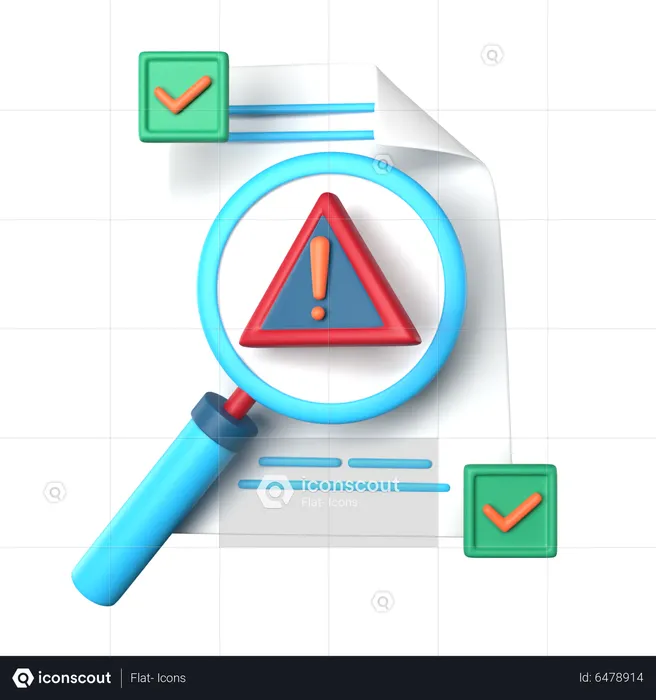 Risk Evaluation  3D Icon