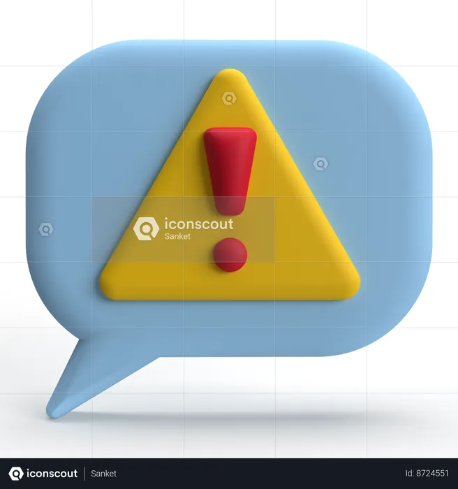 Risk Message  3D Icon