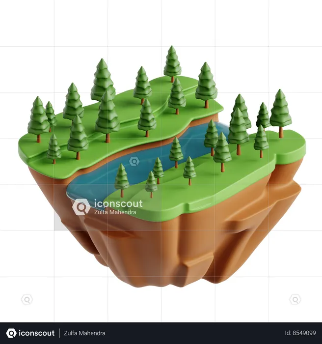 River  3D Icon