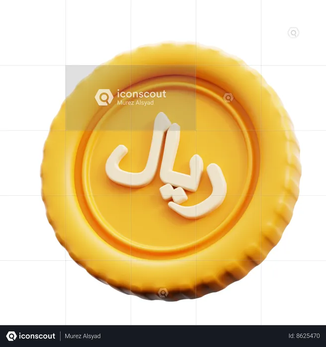 Rial saudí  3D Icon