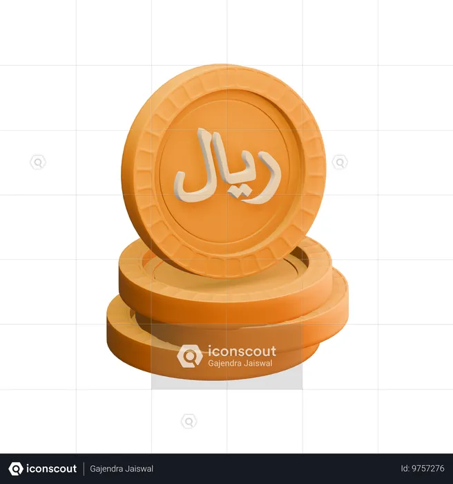 Riyal saoudien  3D Icon