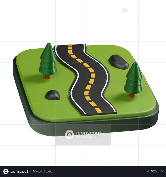 Road  3D Illustration