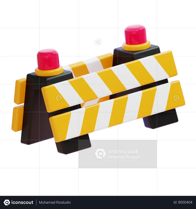 Road Barier  3D Icon