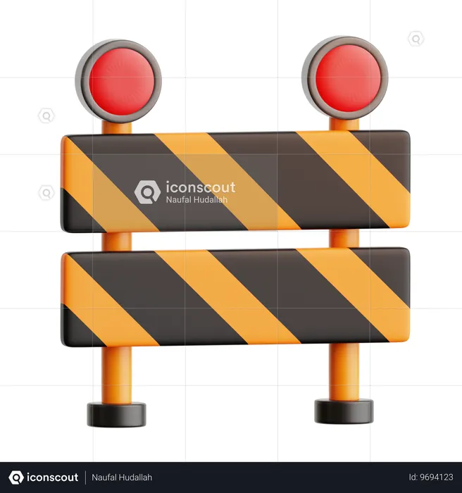 Road Barricade  3D Icon