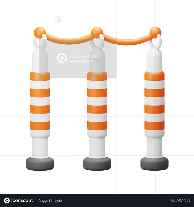 Road Barrier  3D Icon