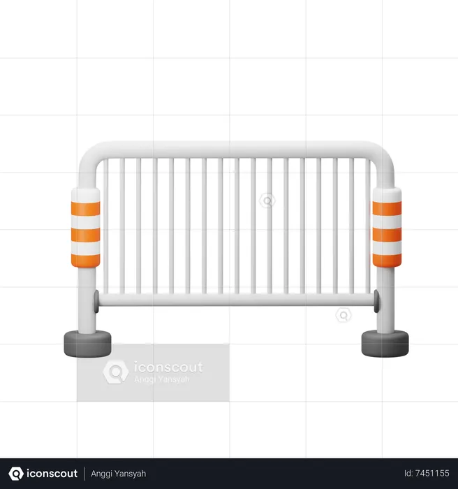 Road Barrier  3D Icon