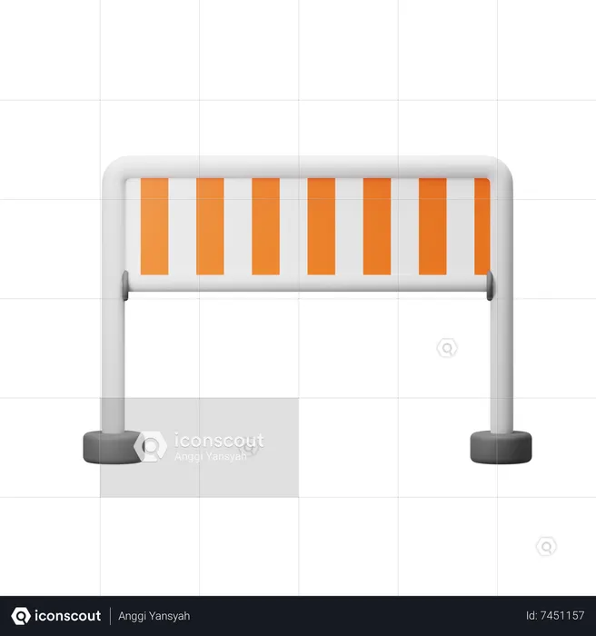 Road Barrier  3D Icon
