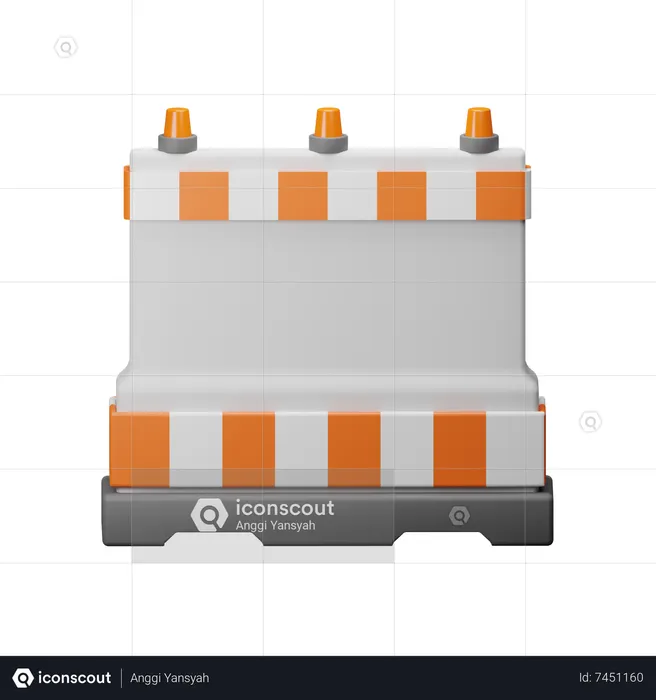 Road Barrier  3D Icon