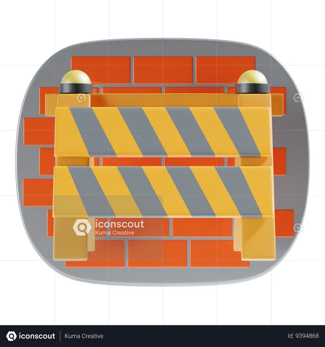 Road Barrier  3D Icon