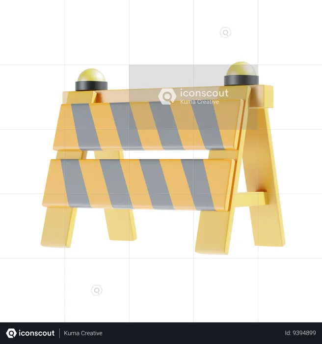 Road Barrier  3D Icon