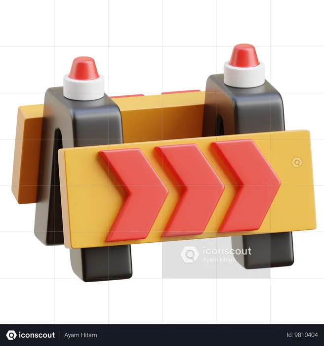 Road Barrier  3D Icon