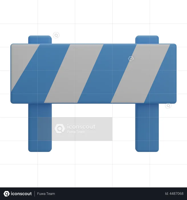 Road Barrier  3D Illustration