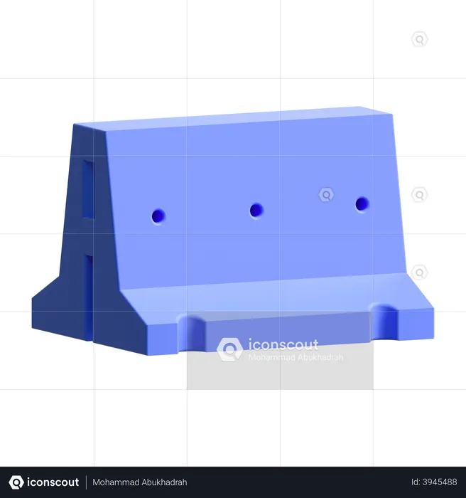 Road Barrier  3D Illustration