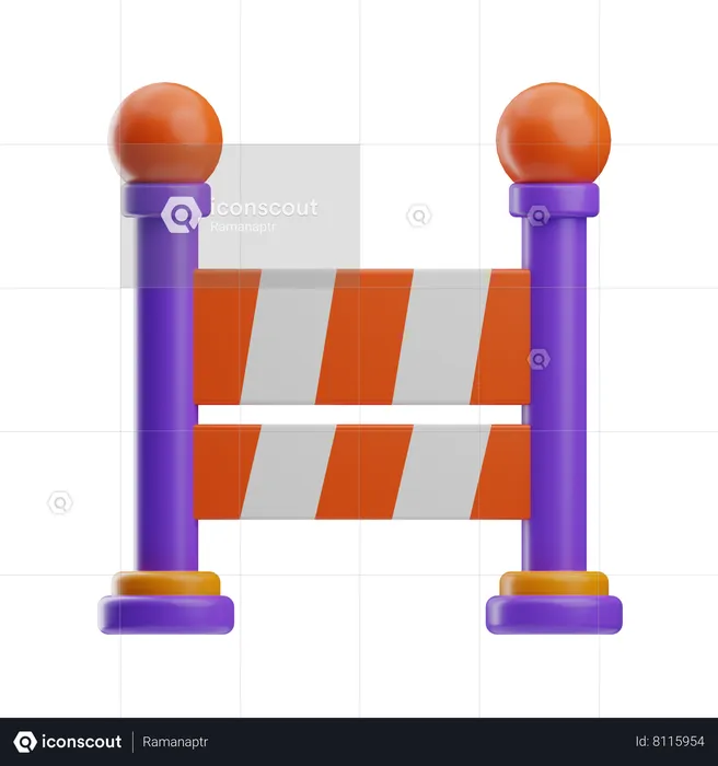 Road Block  3D Icon