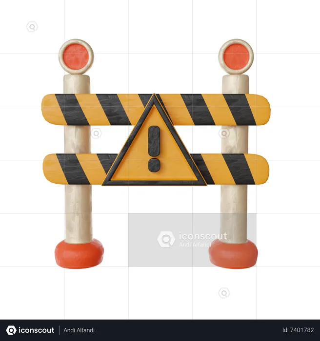 Road Block  3D Icon