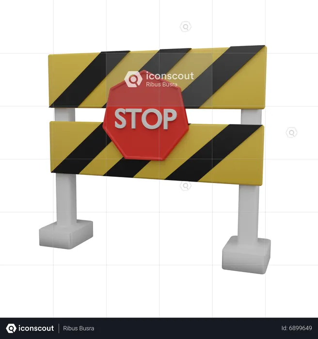 Road Block  3D Icon