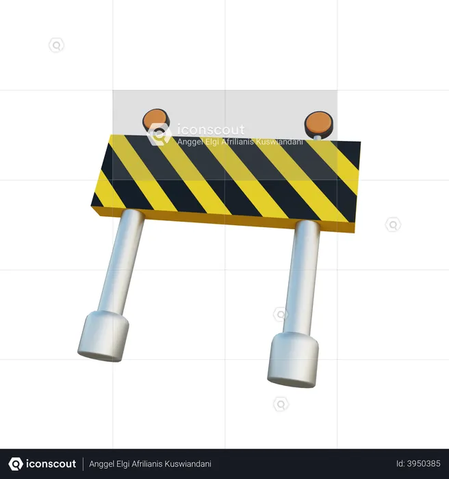 Road blocker  3D Illustration