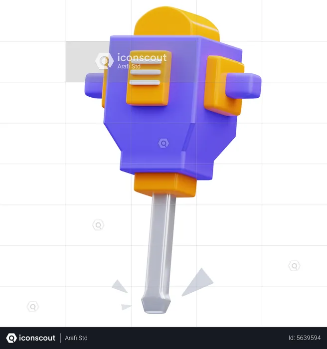 Road Drill  3D Icon