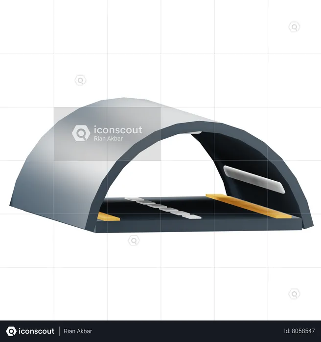 Road Tunnel  3D Icon