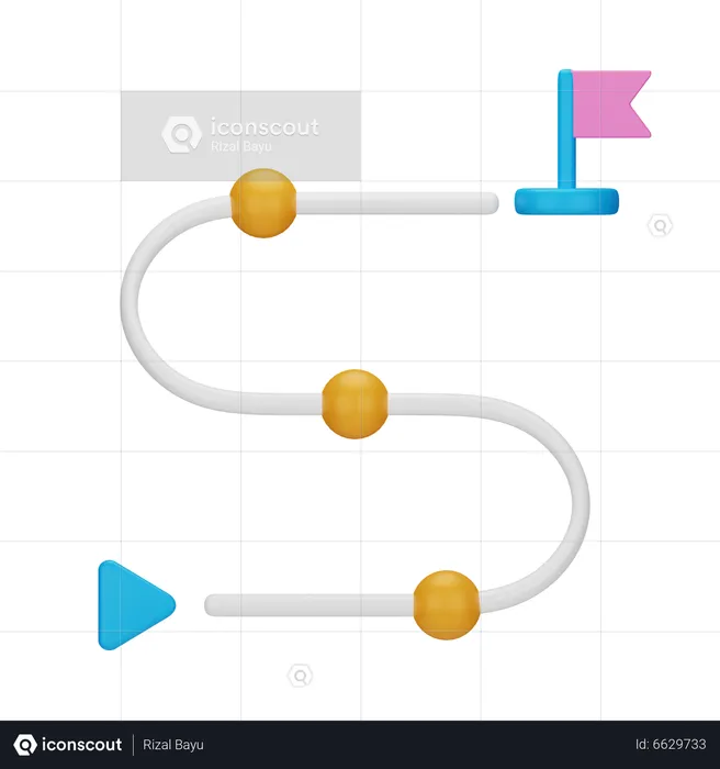 Roadmap  3D Icon