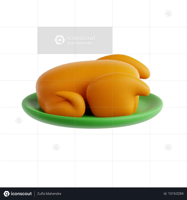 Roast Chicken  3D Icon