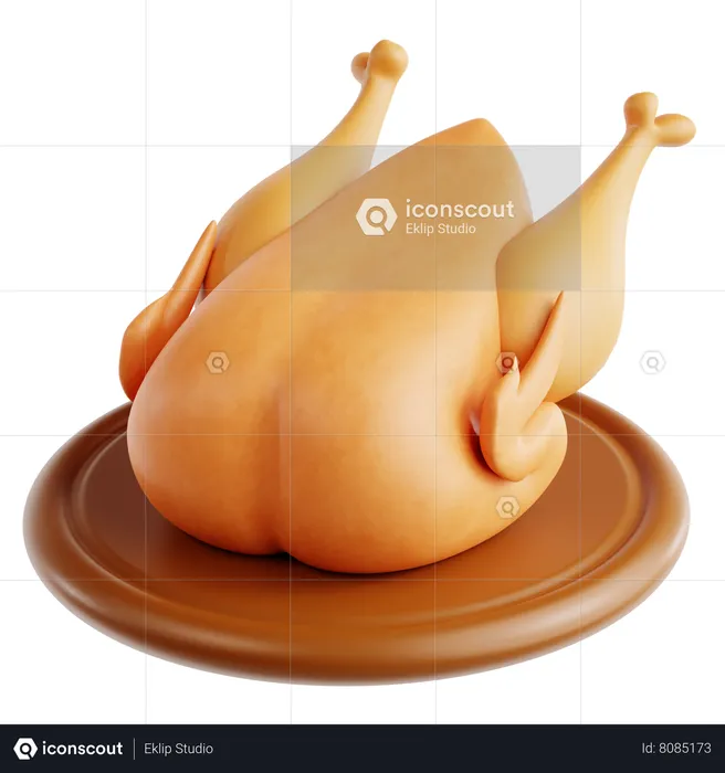 Roasted Chicken  3D Icon