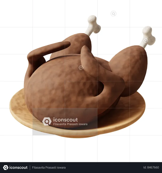 Roasted Turkey  3D Icon