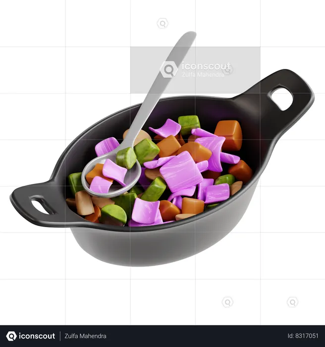 Roasted Vegetables  3D Icon