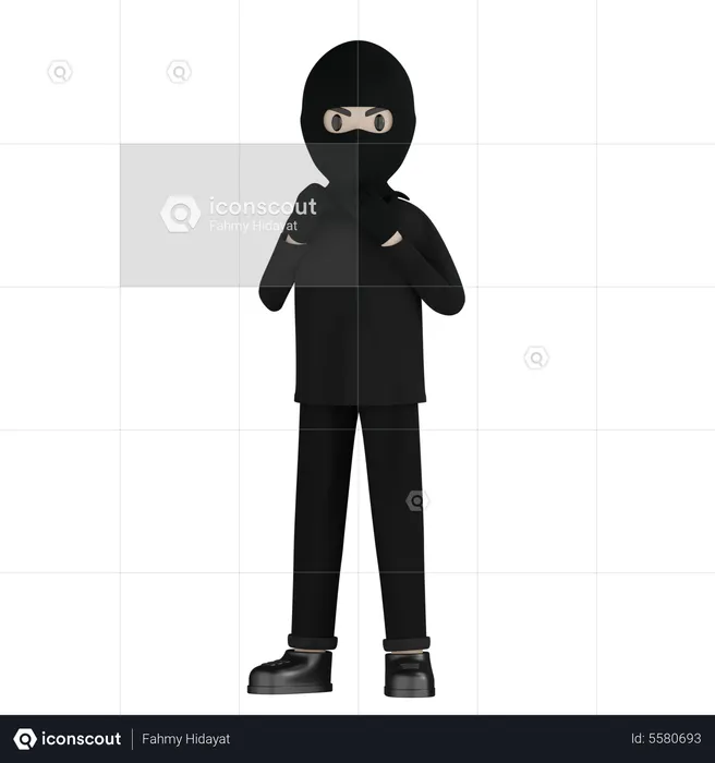 Robber  3D Illustration